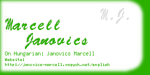 marcell janovics business card